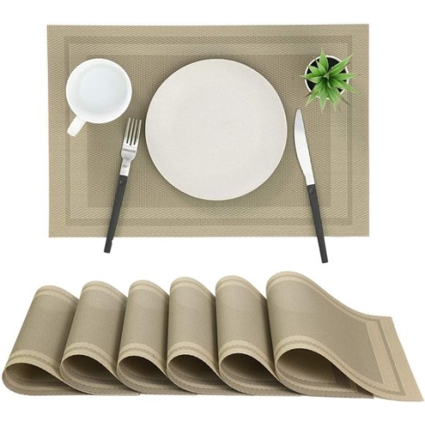 Placemat – Set van placemats – Eetkamer accessoires – Luxe placemats – Tafelen - Hittebestendig - Anti-Slip - Onderlegger – Afneembaar
