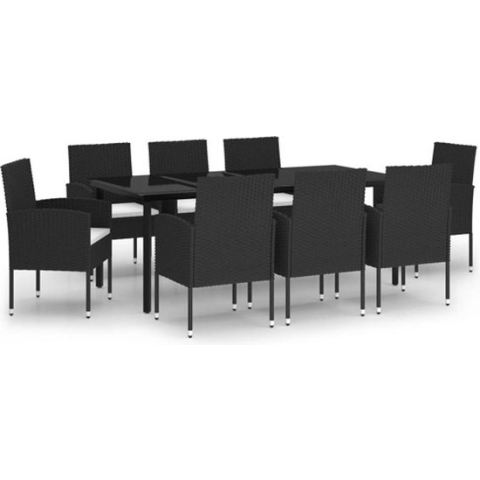 vidaXL-9-delige-Tuinset-zwart