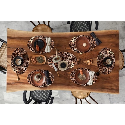 Placemats ovaal - Onderleggers - Ovale placemats - Dierenprint - Luipaard - Design - Luxe - 10 stuks