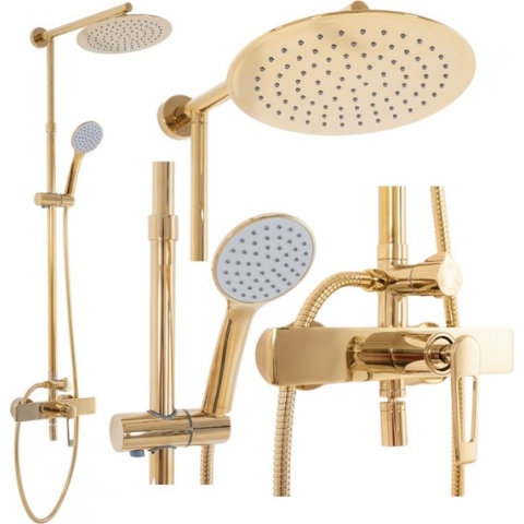 REA Aldi Douchemengkraan Opbouw - Regendouche 25 cm - Glans Goud
