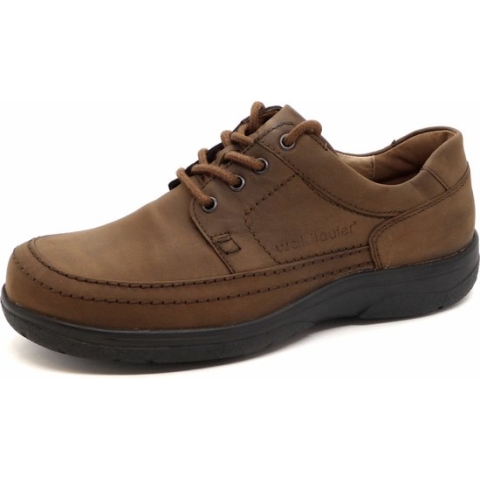 Waldläufer Heren Veterschoen - 633008-158-026 Bruin - Wijdte K - Maat 9 (43)