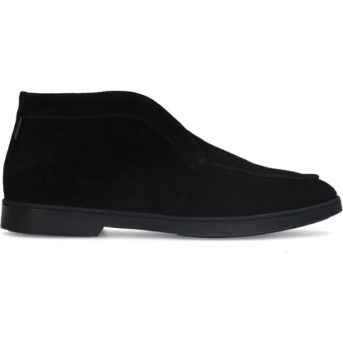 Manfield - Heren - Zwarte suède boots - Maat 43