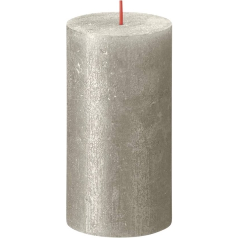 Bolsius Stompkaarsen Shimmer 4 st rustiek 130x68 mm champagnekleurig