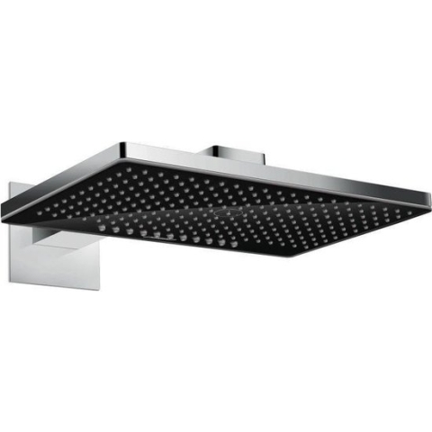 Hansgrohe Rainmaker select 460 2jet hoofddouche wand uitvoering zwart glas, chroom