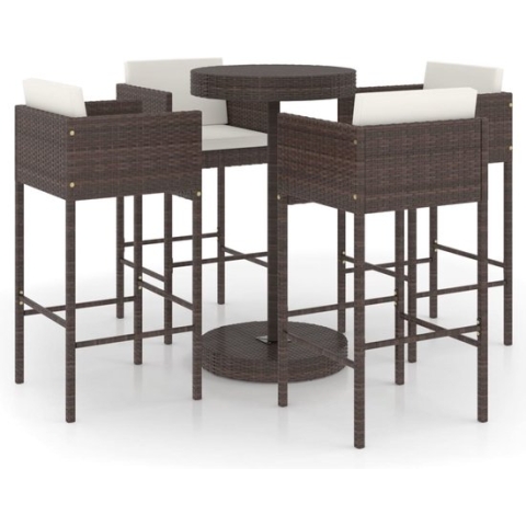 vidaXL-5-delige-Tuinbarset-met-kussens-poly-rattan-bruin