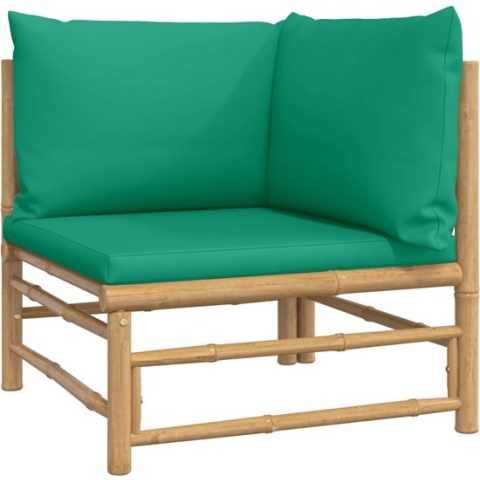 vidaXL-6-delige-Loungeset-met-kussens-bamboe-groen