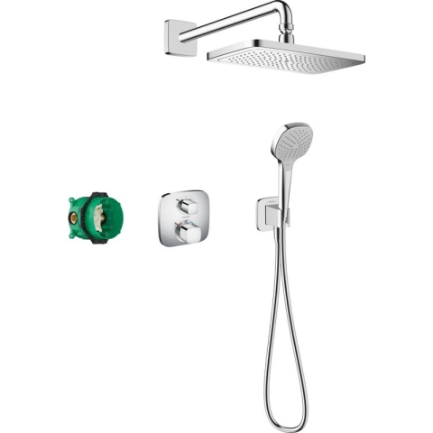 hansgrohe Croma E 280 1jet inbouw doucheset met Ecostat E chroom
