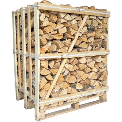 Haardhout berken op halve pallet | 350 kilogram | ovengedroogd brandhout voor open haard of hout kachel