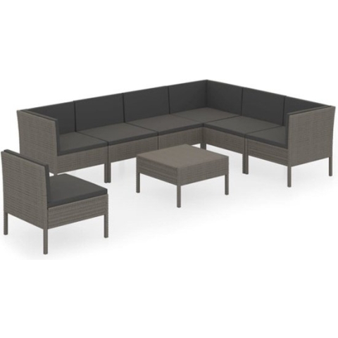vidaXL-8-delige-Loungeset-met-kussens-poly-rattan-grijs