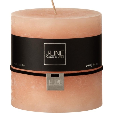 J-Line Cilinderkaars Peche75u - 6 stuks