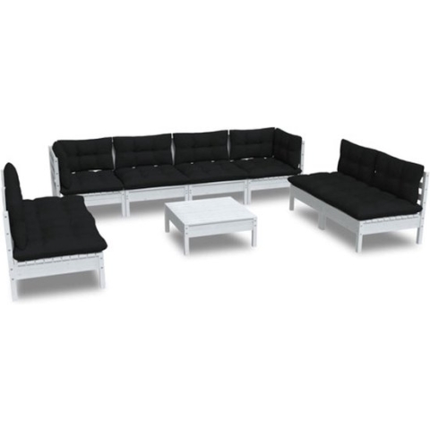vidaXL-9-delige-Loungeset-met-kussens-massief-grenenhout
