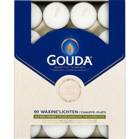 Gouda - Waxinelichtjes - Wit - 4.5 branduren - 360 stuks