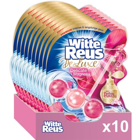 Witte Reus DeLuxe Toiletblok - Delicate Magnolia - WC Blokjes Voordeelverpakking - 10 Stuks