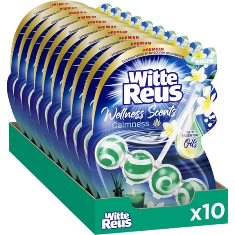 Witte Reus Toiletblok - Wellness Scents - Calmness - WC Blok - Voordeelverpakking - 10 Stuks