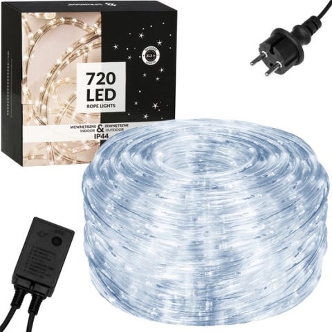 Springos Lichtslang | Lichtsnoer | Lichtsnoer Binnen | Lichtsnoer Buiten | Lichtslinger | 30 m | Koel Wit | 720 LED