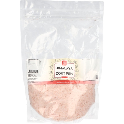 Van Beekum Specerijen - Himalaya Zout Fijn - 1 kilo (hersluitbare stazak)
