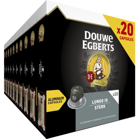 Douwe Egberts Lungo Sterk Koffiecups - Intensiteit 10/12 - 10 x 20 capsules