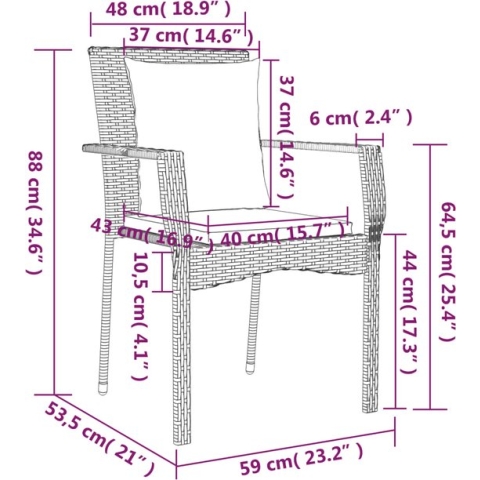 vidaXL-9-delige-Tuinset-poly-rattan-zwart