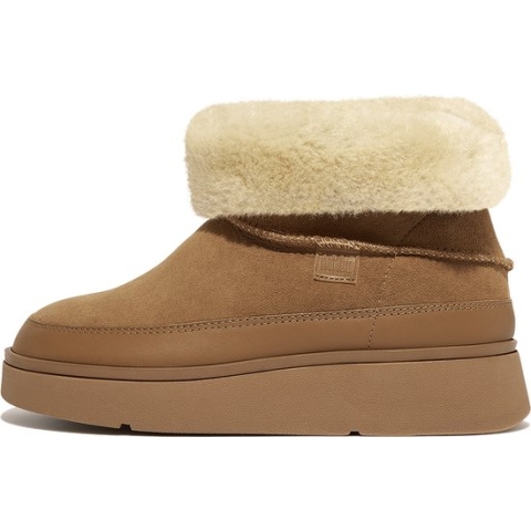 FitFlop Gen-ff Mini Omplooibare Shearling Laarzen BRUIN - Maat 39