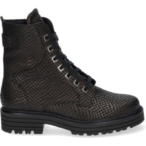 Durea Veterboot 9758 755 9838 Zwart Print Wijdte H