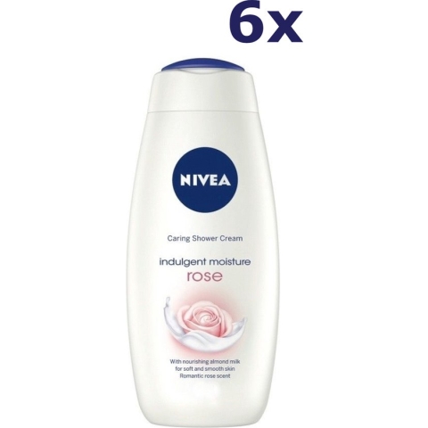 6x Nivea Douchegel – Indulgent Moisture Rose 250 ml