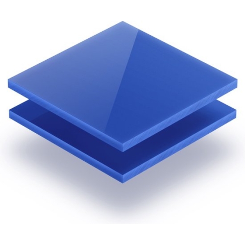 Plexiglas plaat 3 mm dik - 90 x 90 cm - Opaalblauw