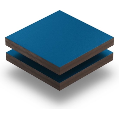 HPL plaat 6 mm dik - 110 x 90 cm - Structuur Gentiaanblauw