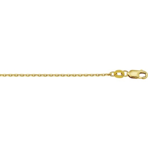 9k Collier Anker Gediamanteerd 1,3 Mm