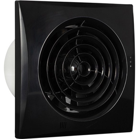 Silencio badkamerventilator zwart Ø125mm met timer en vochtsensor