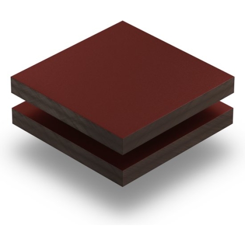 HPL wijnrood structuur 6 mm RAL 3005 - 170x100cm