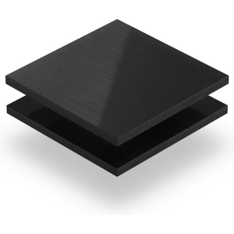 HDPE zwart 12 mm - 100x90cm