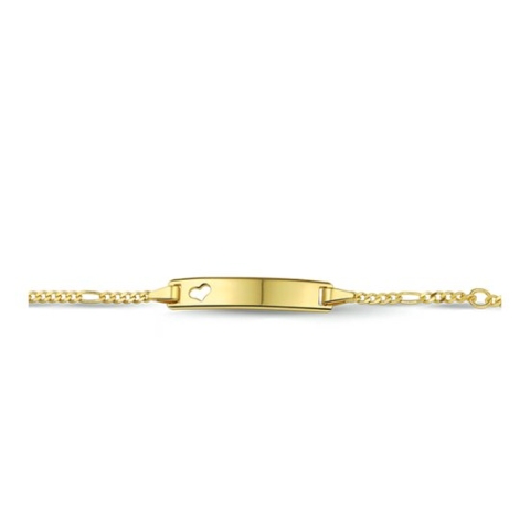 9k Graveerarmband Hart Plaat 5,0 Mm