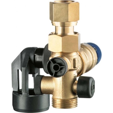Boilermarkt Inlaatcombinatie 8bar 2 x 15mm knel