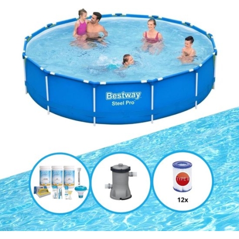 Bestway Zwembad Steel Pro - Zwembad Bundel - 396x84 cm