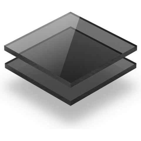 Plexiglas plaat 5 mm dik - 110 x 60 cm - Getint Grijs