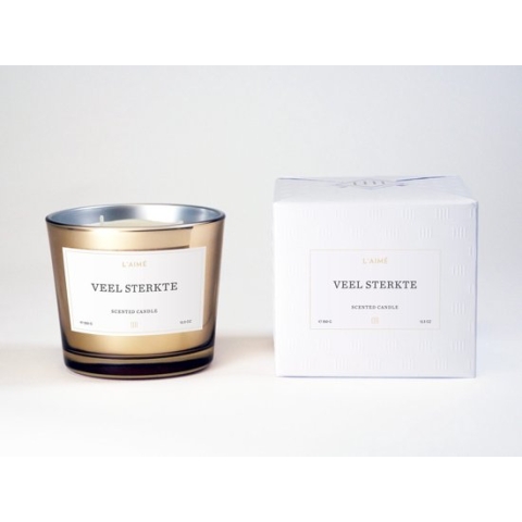 Veel sterkte geurkaarsen 350 gram Gold