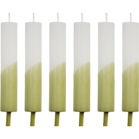 Cactula tuinfakkel kaarsen voor in de tuin 6 stuks met de hand gedipt Pear 68 cm Dip Dye