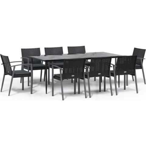 vidaXL-9-delige-Tuinset-met-kussens-poly-rattan-en-staal