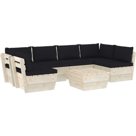 vidaXL-7-delige-Loungeset-met-kussens-pallet-vurenhout