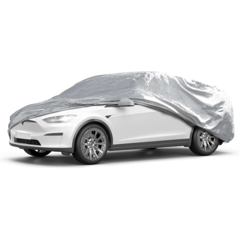 Dekzeil voor auto All Weather Basic, autozeil volledige garage Combi maat XL zilver