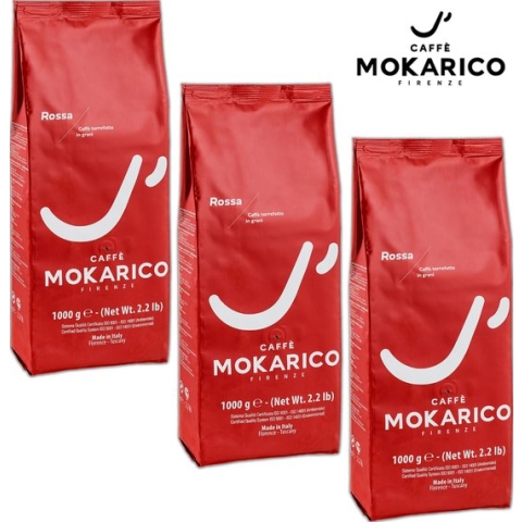 Caffè Mokarico Firenze - "La Rossa" 3x 1KG - Italiaanse Espresso Koffiebonen - Barista kwaliteit