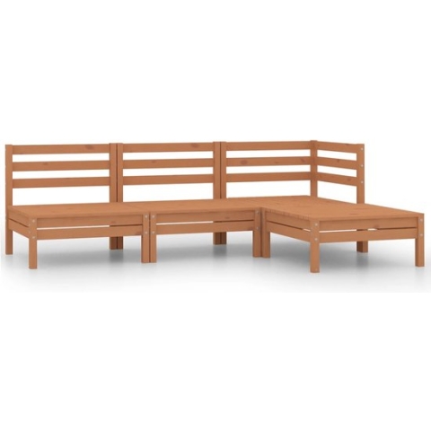 vidaXL-4-delige-Loungeset-massief-grenenhout-honingbruin