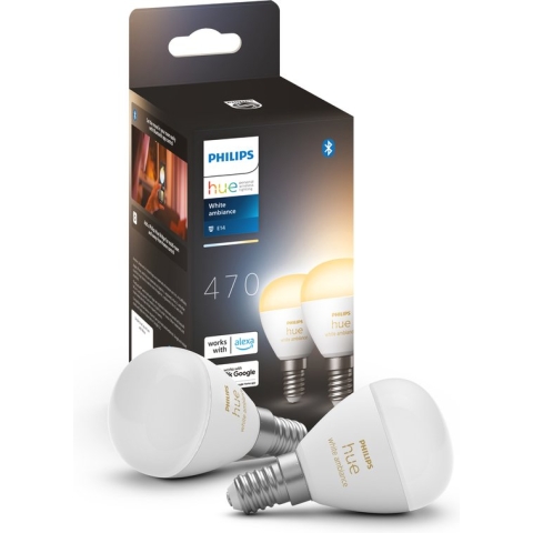 Philips Hue kogellamp - warm- tot koelwit licht - 2-pack - E14