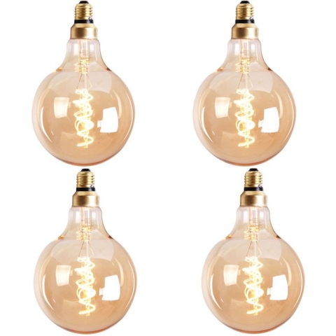 Bronx71® Lichtbron LED bol Ø12,5 cm (set van 4) gold