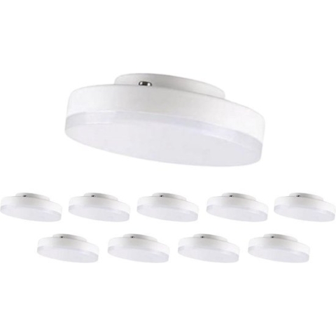 GX53 7W ledlamp (10 stuks) - Wit licht - Kunststof - Wit - Pack de 10 - Wit licht - SILUMEN