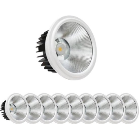 Ledlamp AR111 20W COB rond (10 stuks) - Warm wit licht - Overig - Pack de 10 - Wit Chaud 2300k - 3500k - SILUMEN