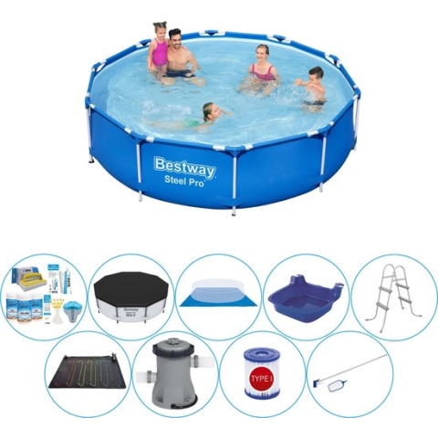 Steel Pro Rond 305x76 cm - Slimme Zwembad Deal