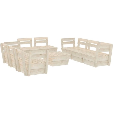 vidaXL-9-delige-Loungeset-pallet-geïmpregneerd-vurenhout
