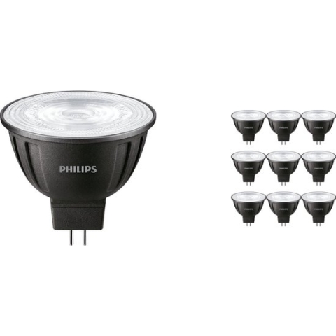 Voordeelpak 10x Philips Master LEDspot GU5.3 MR16 7.5W 621lm 24D - 930 Warm Wit | Beste Kleurweergave - Dimbaar - Vervangt 50W