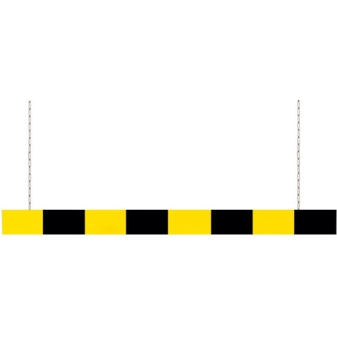 Hoogtebegrenzer - aluminium - geel zwart 4000 mm